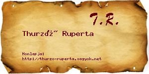 Thurzó Ruperta névjegykártya
